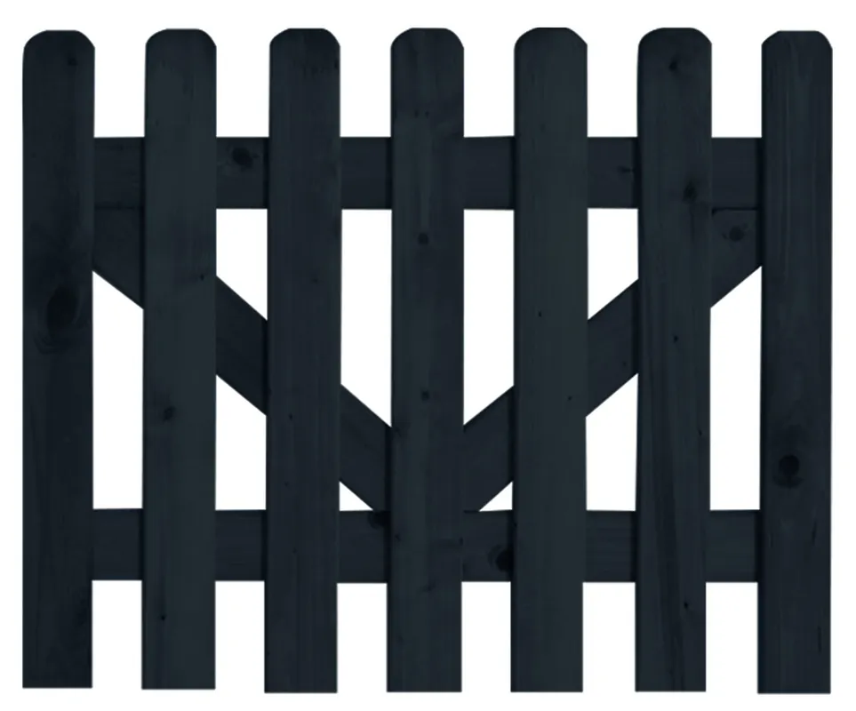 Tuinhek poortje grenen hekwerk 80x100cm (zwart) | Online bestellen