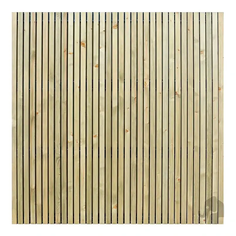 Grenen schutting stripes black 180x180cm - Nu kopen