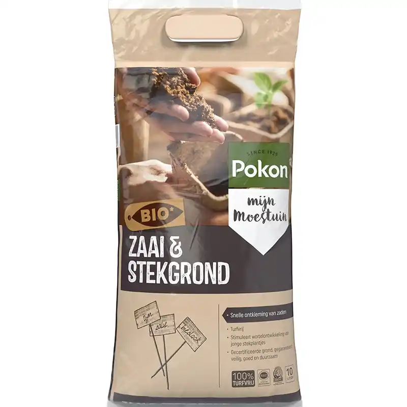 Pokon Bio Zaai & Stekgrond Turfvrij 10L - Scherpe prijs
