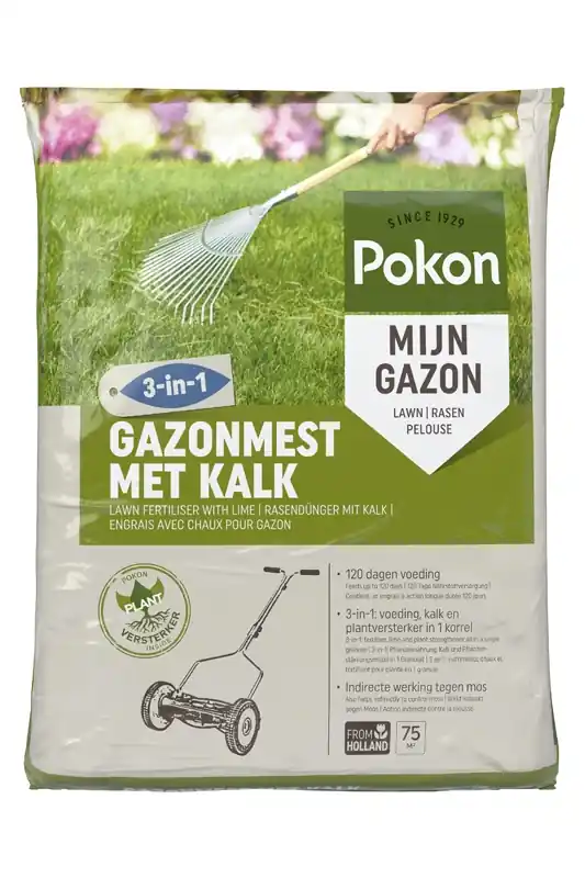 Pokon Gazonmest met Kalk 3-in-1 voor 75m2 | Laatste kans