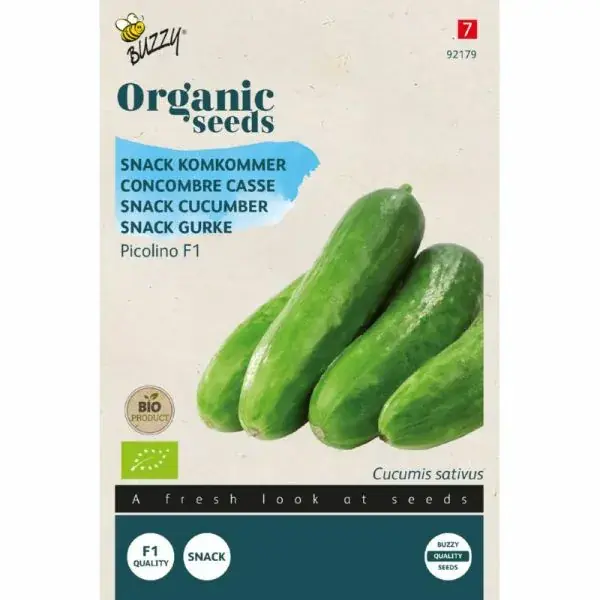 Direct leverbaar | Buzzy® zaden - Organic Snackkomkommer Picolino (BIO)