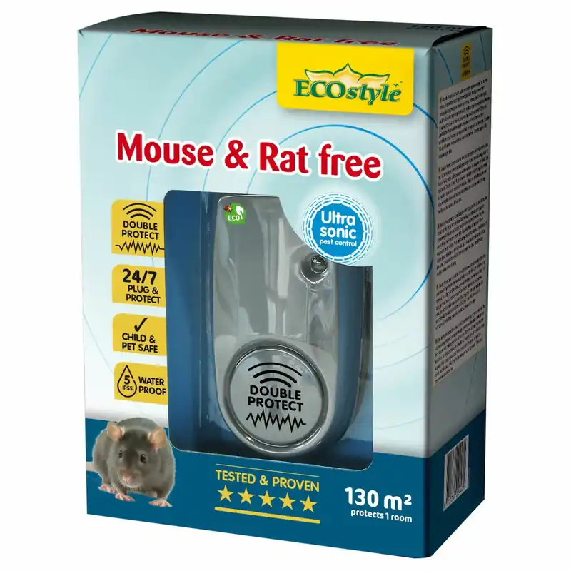 Profiteer nu - ECOstyle Mouse & Rat free - Ultrasone Ongedierteverjager - 130m2