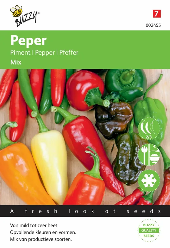 Prijsverlaging | Buzzy® zaden - Peper Mixed 5 soorten