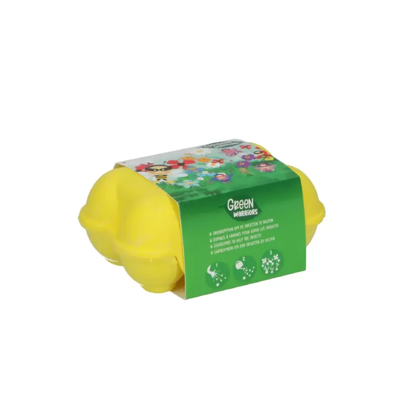 Nieuw | Green Warriors Eierdoosje - 6 zaadbommetjes