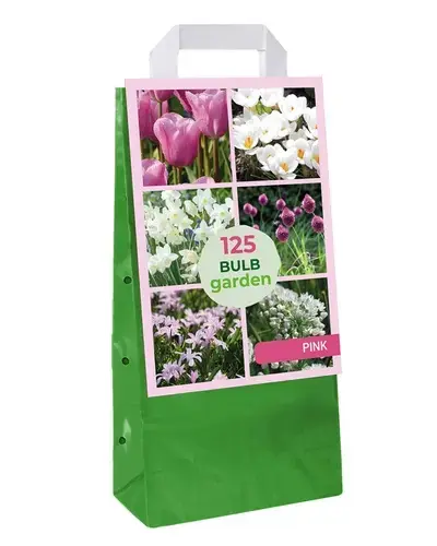 Draagtas Bulb Garden pink - 125 bloembollen - Beste prijs