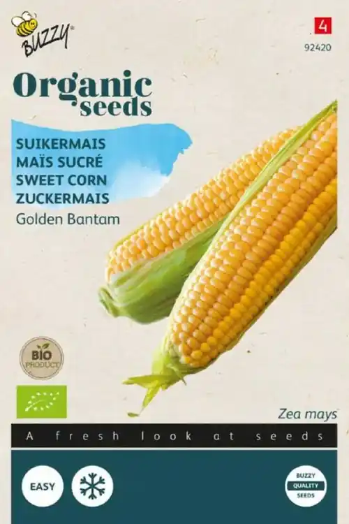 Bestelbaar - Buzzy® zaden - Organic Suikermais Golden Bantam (BIO)
