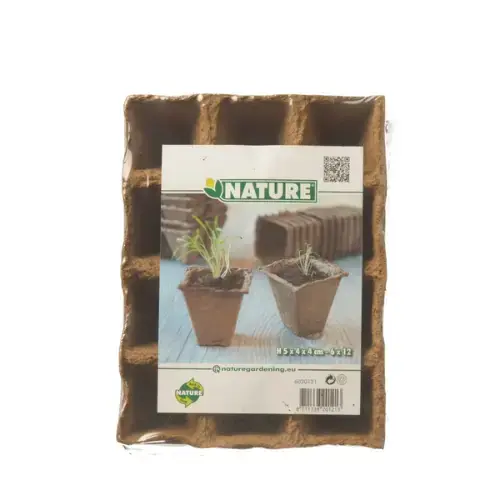 Nature Kweekpottrays 12-vaks 5x4x4cm (6 stuks) - Topprijs