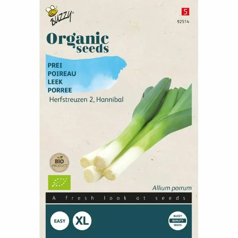 Bespaar nu - Buzzy® zaden - Organic Prei Herfstreuzen 2, Hannibal (BIO)