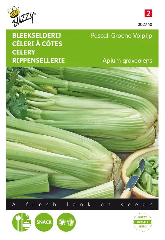Meest verkocht - Buzzy® zaden - Bleekselderij Pascal, Groene Volpijp