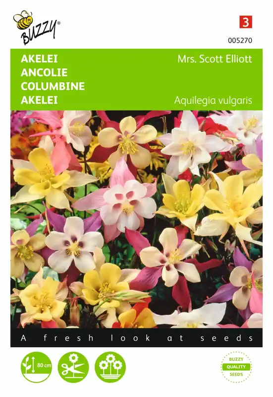 Buzzy® zaden - Aquilegia, Akelei Mrs. Scott Elliott - Bestseller