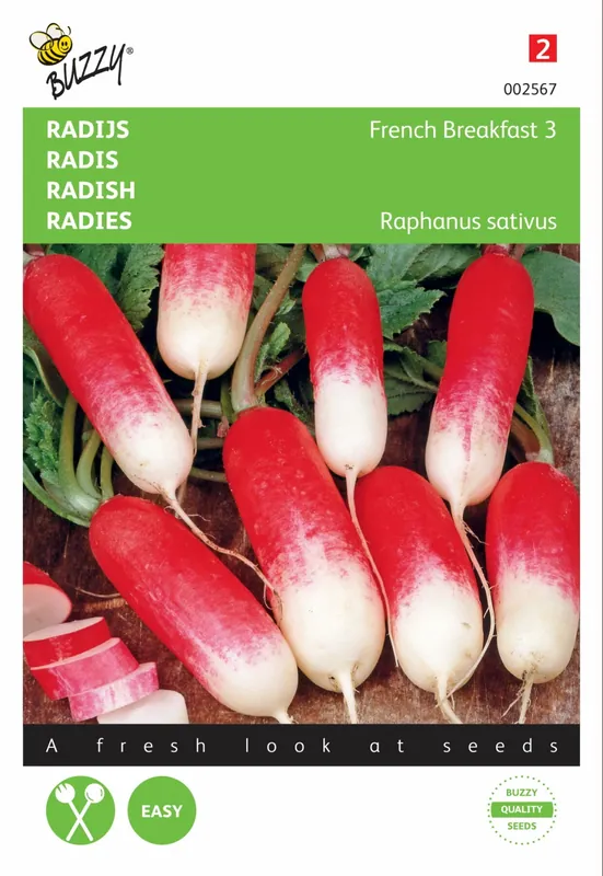 Eenvoudig retourneren - Buzzy® zaden - Radijs French Breakfast 3