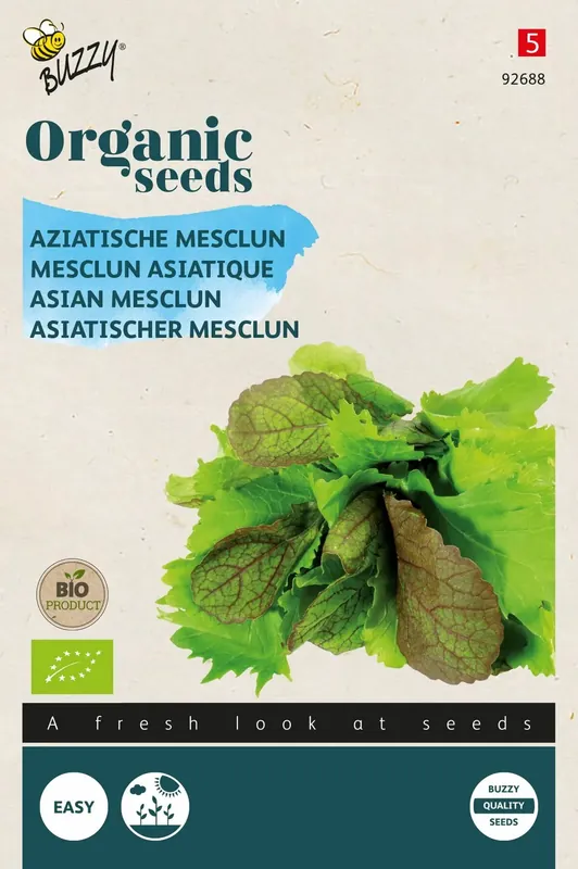 Aanrader - Buzzy® zaden - Organic Aziatische Mesclun (BIO)