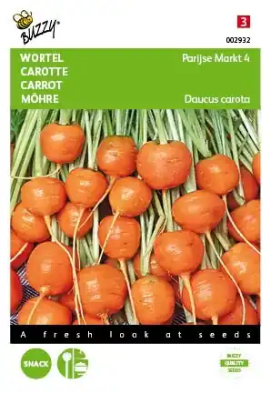 Buzzy® zaden - Wortelen Parijse Markt 4 | Voorraad bijna op