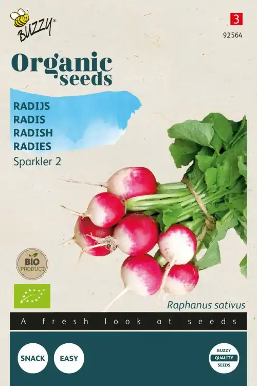 Buzzy® zaden - Organic Radijs Sparkler 2 (BIO) - Nieuw binnen
