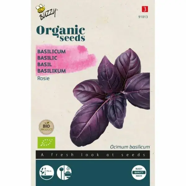 Erg populair | Buzzy® zaden - Organic Basilicum Rosie (BIO)