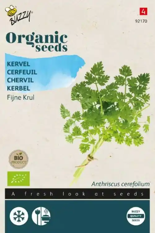 Buzzy® zaden - Organic Kervel Fijne Krul (BIO) - Bestseller