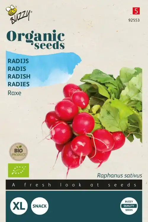 Buzzy® zaden - Organic Radijs Raxe (BIO) | Rechtstreeks uit de fabriek