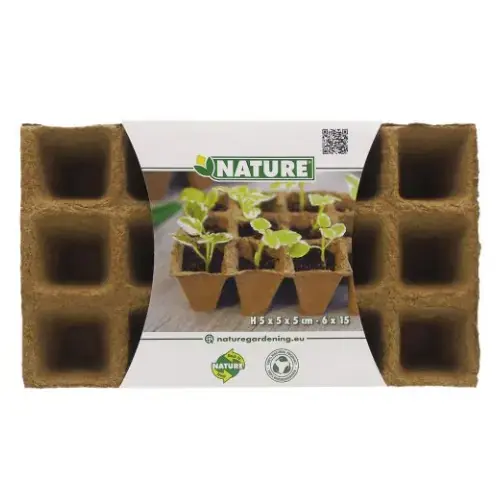 Nature Kweekpottrays 15-vaks 5x5x5cm (6 stuks) | Professionele kwaliteit