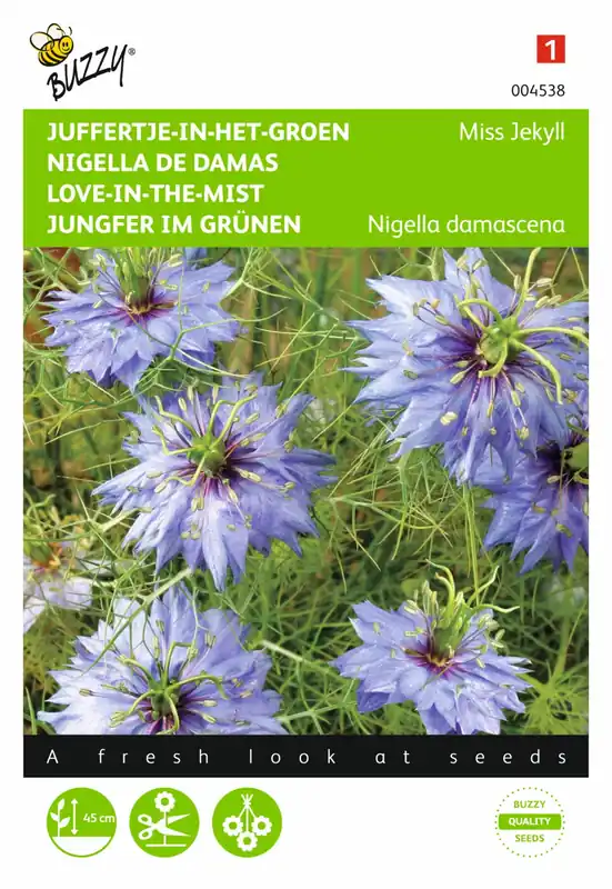 Outlet - Buzzy® zaden - Nigella, Juffertje-in-het-groen Miss Jekyll blauw