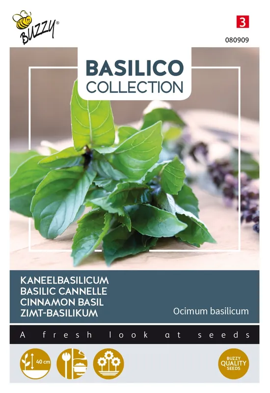 Buzzy® zaden - Basilicum Kaneelbasilicum | Nieuw gelanceerd