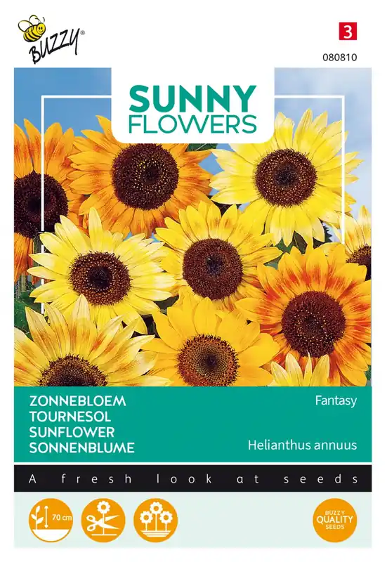 Buzzy® zaden - Sunny Flowers, Zonnebloem Fantasy | Hoog gewaardeerd