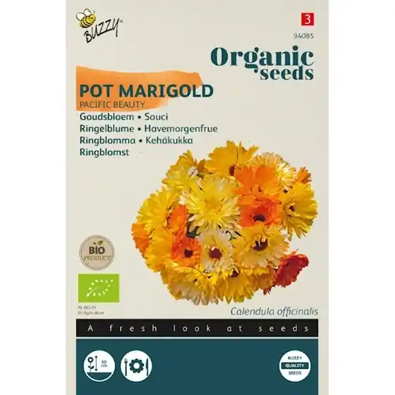 Direct van de fabrikant - Buzzy® zaden - Organic Calendula, Goudsbloem Pacific Beauty (BIO)