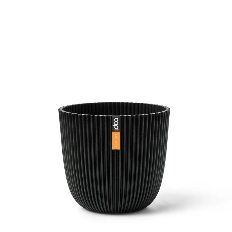 Online bestelbaar - Capi Pot Bol Groove 13 x 12 cm Textile Black