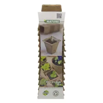 Makkelijk bestellen | Nature Kweekpotjes 8x8x8cm (14 stuks)