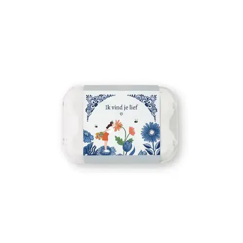 Blossombs Bloembommetjes - Eierdoosje 6 stuks - Delfts Blauw Kus - Rechtstreeks uit de fabriek