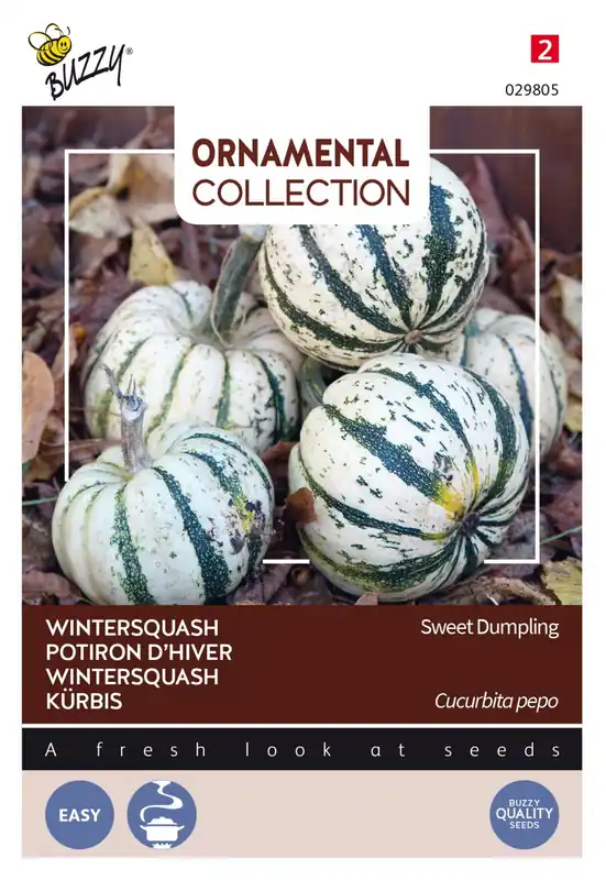 Buzzy® zaden - Ornamental Wintersquash Sweet Dumpling - Actieprijs