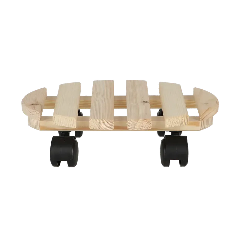 Plantentrolley rond 29x29x8cm Naturel - Net toegevoegd