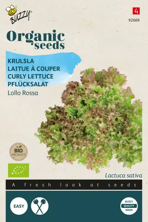 Buzzy® zaden - Organic Krulsla Lollo rossa (BIO) | Deal
