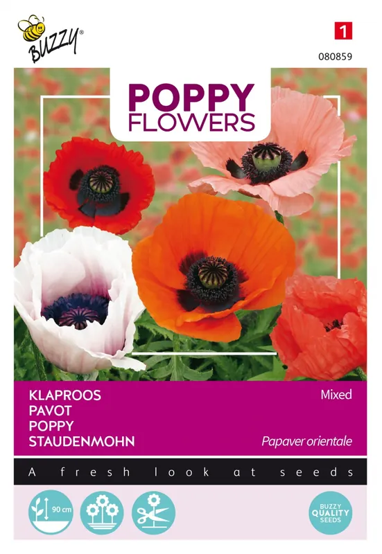 Voeg toe aan winkelwagen - Buzzy® zaden - Poppy Flowers, Orientaalse papaver