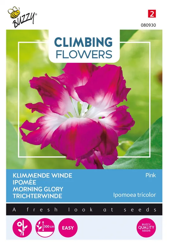 Buzzy® zaden - Climbing Flowers - Ipomoea Dubbel Rose - Professionele kwaliteit