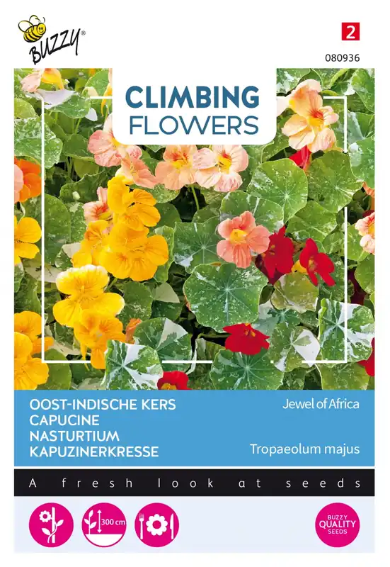 Koopje | Buzzy® zaden - Climbing Flowers - Tropaeolum Jewel of Africa