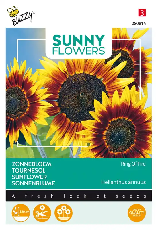Buzzy® zaden - Sunny Flowers, Zonnebloem Ring of Fire | Sale