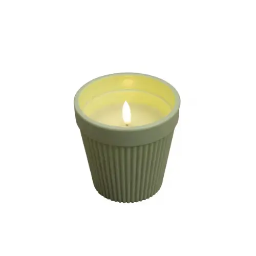 Extra korting - LED Buitenkaars in pot d11xh11cm - Groen