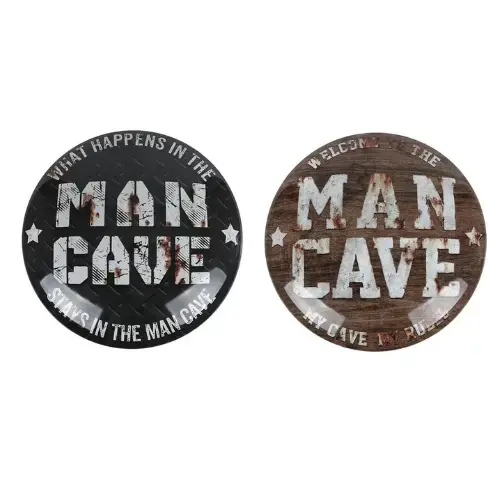 Online bestellen - Wandbord Mancave Metaal 40cm (keuze uit 2 uitvoeringen)