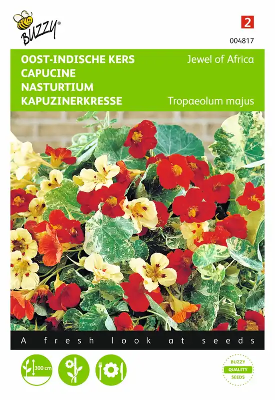 Buzzy® zaden - Tropaeolum, Oost-Indische kers Jewel of Africa - Direct kopen