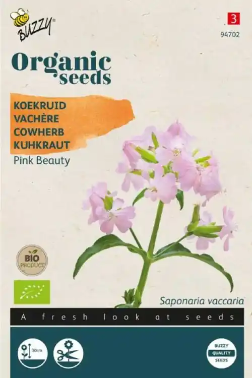 Aanrader - Buzzy® Organic Seeds - Koekruid Pink Beauty (BIO)