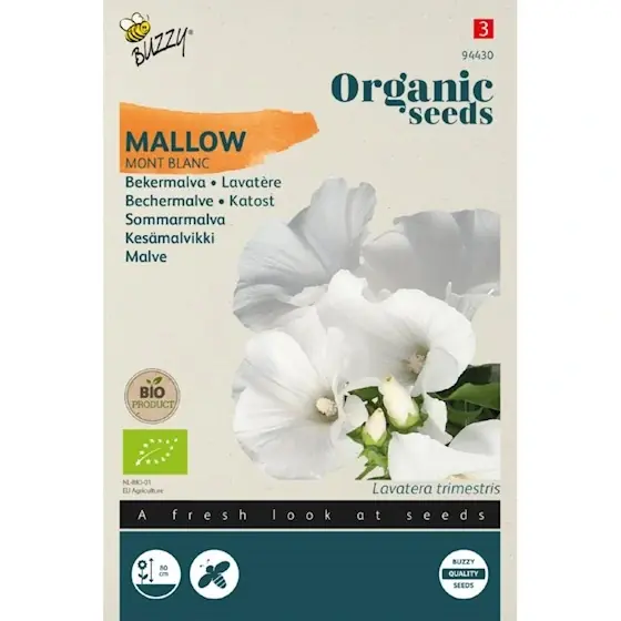 Buzzy® Organic Seeds - Bekermalva Mont Blanc (BIO) - Voordelig