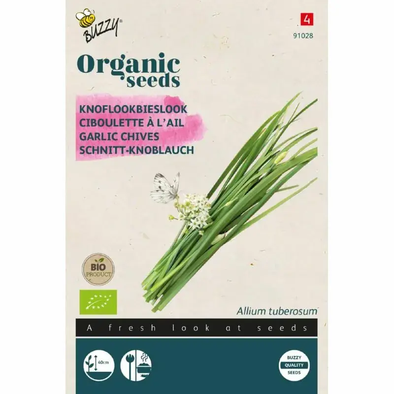 Buzzy® Organic Seeds - Bieslook Knoflook (BIO) | Net gelanceerd