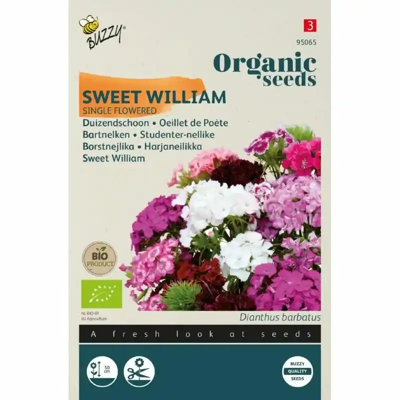 Speciale aanbieding - Buzzy® Organic Seeds - Dianthus Enkel Gemengd (BIO)