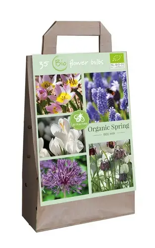 Tas Organic Spring Bee Mix - 35 bloembollen biologisch - Wees er snel bij