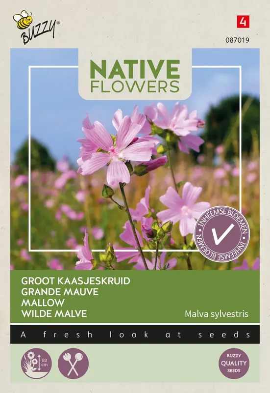 Buzzy® zaden - Native Flowers - Groot Kaasjeskruid | Snelle verzending