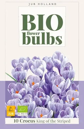 Biologische krokusbollen ‘King Of The Striped‘ - 10 stuks - Extra voordeel