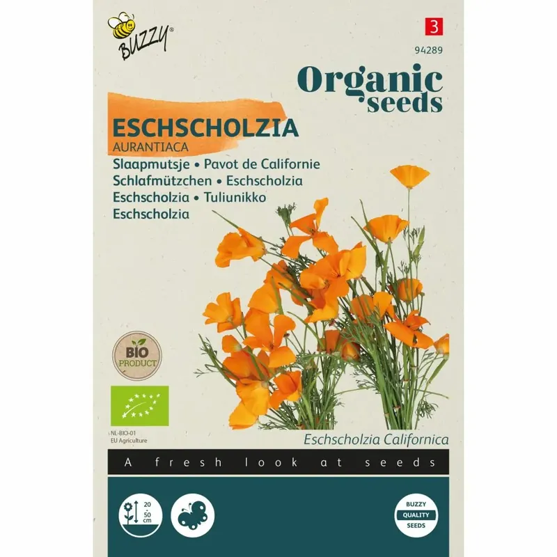 Buzzy® Organic Seeds - Slaapmutsje Aurantiaca (BIO) - Veel gevraagd