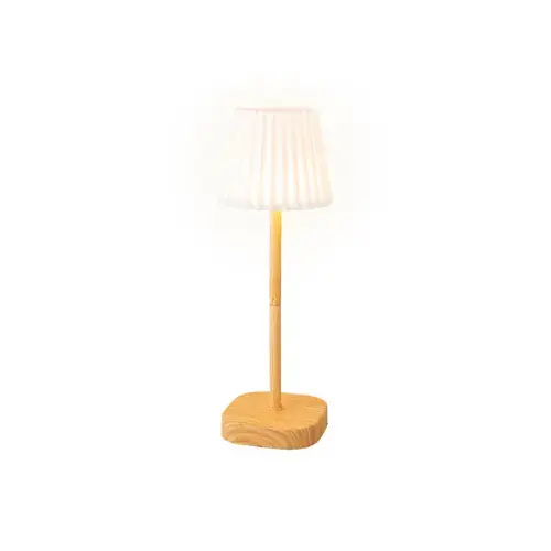 Fabrieksprijs | Lumineo Led Tafellamp Oplaadbaar H34cm - Houtkleur