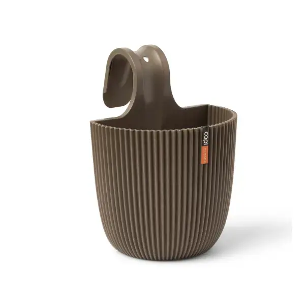 Capi Balkonbak Bol Groove 21 x 28 cm Warm Taupe | Veilig winkelen