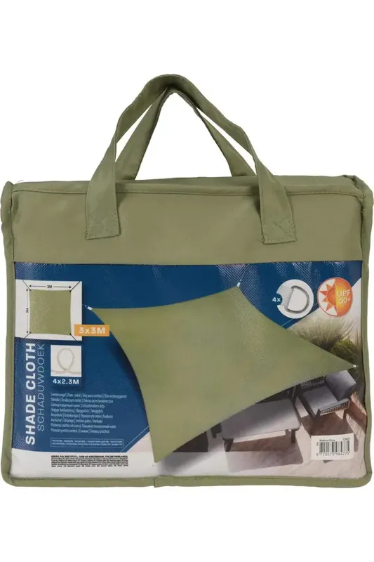 Schaduwdoek Vierkant 3m Groen | Net binnen